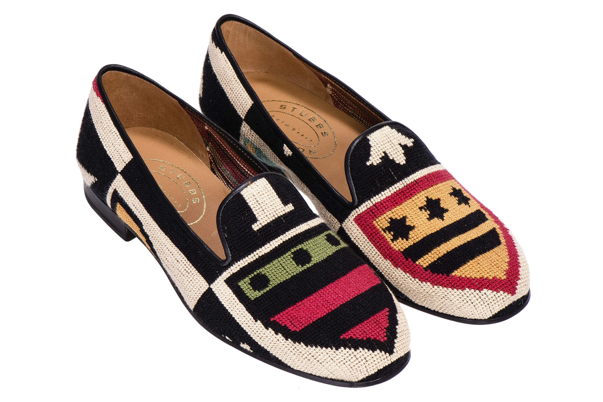 Crest Color Needlepoint Slipper (Narrow)