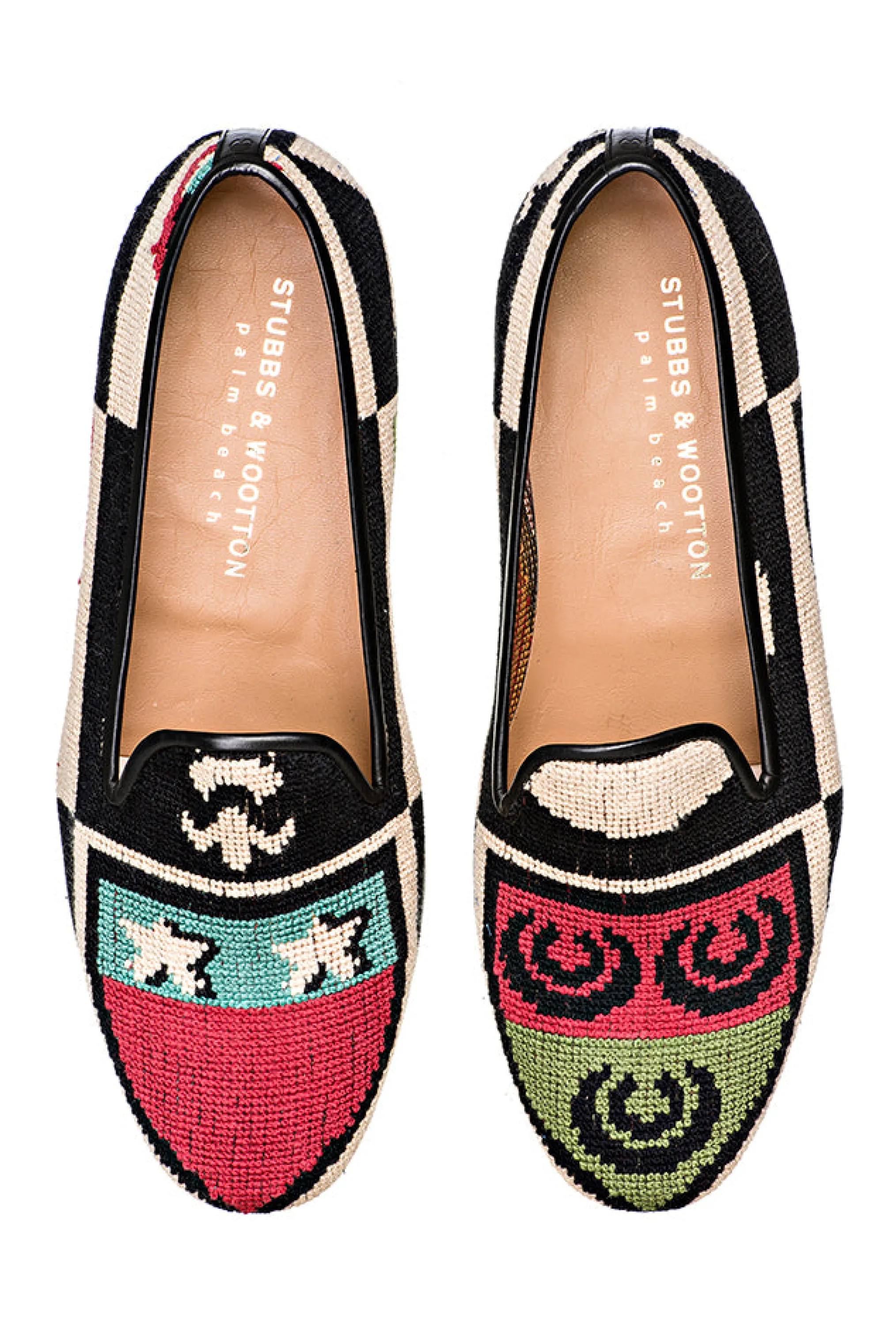 Crest Color Needlepoint Slipper (Men)